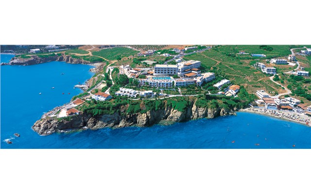 Peninsula Řecko, Kréta, Agia Pelagia, Hotel Peninsula, letecký pohled