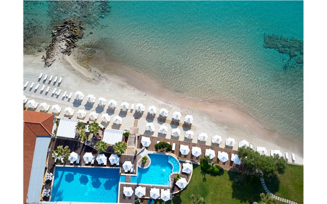 Řecko, Chalkidiki, Afitos, Hotel Afitis, pohled na hotel - Afitis Boutique Hotel