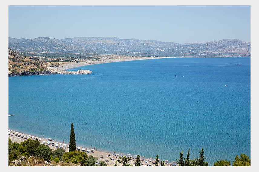 Řecko, Lindos, hotel Lindos Mare, výhled na moře Lindos Mare