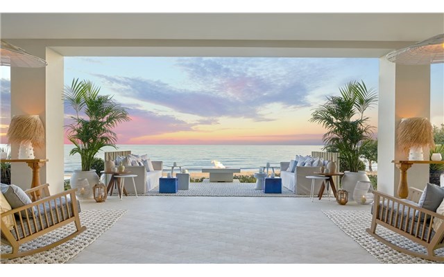Main Bar Fire Pit Sunset Ikos Andalusia