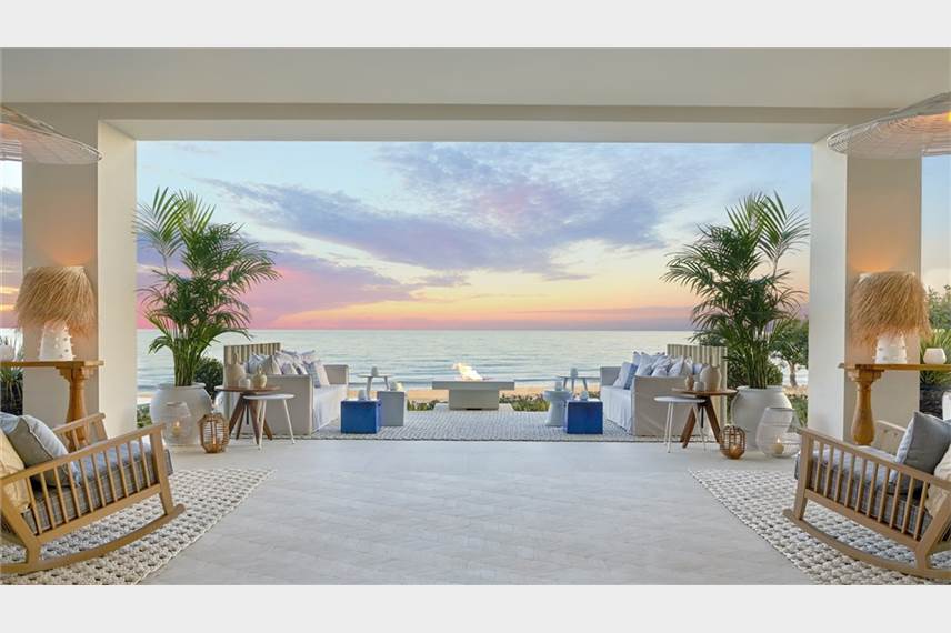 Main Bar Fire Pit Sunset Ikos Andalusia