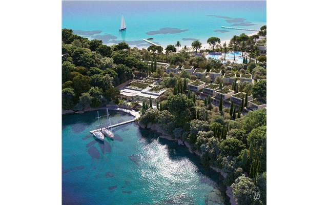 Ouzo Restaurant Aerial Ikos Odisia