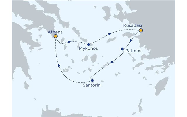 Iconic Aegean - 3 řecké ostrovy a Turecko - 4denní plavba 