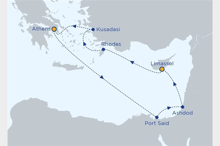  Tři kontinenty - 8denní plavba