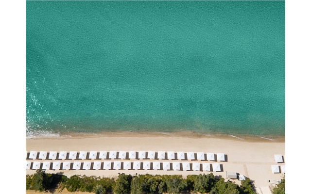 Beach aerial Ikos Oceania