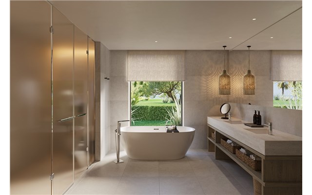 Deluxe One Bedroom Suite Bathroom Ikos Kissamos