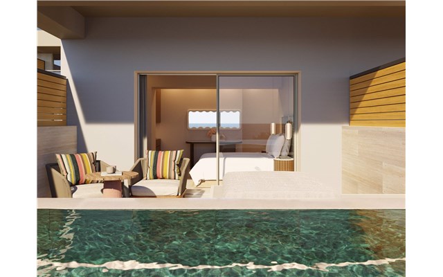 Deluxe Double Room Private Pool Front Sea View - Avali, Mar-Bella Collection