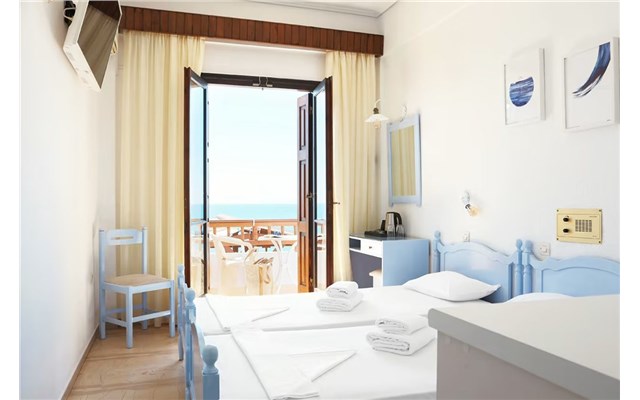 Potokaki beachfront hotel, dvoulůžkový pokoj s výhledem na moře Potokaki Beachfront Hotel