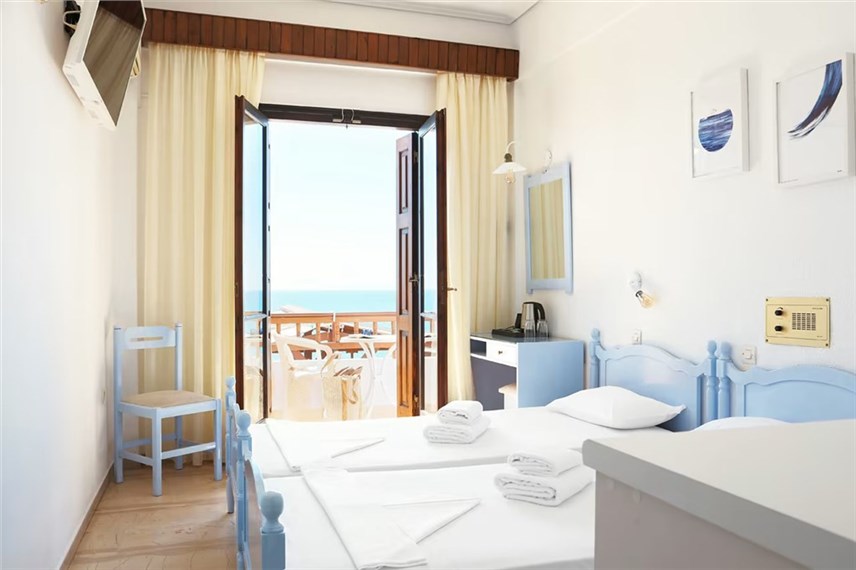 Potokaki beachfront hotel, dvoulůžkový pokoj s výhledem na moře Potokaki Beachfront Hotel