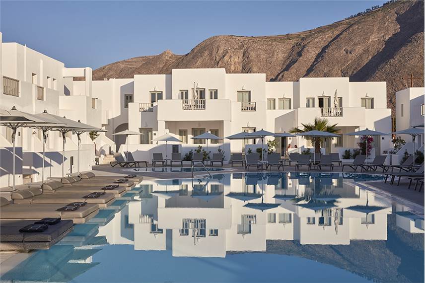 aqua blue hotel greece santorini perissa Aqua Blue Hotel