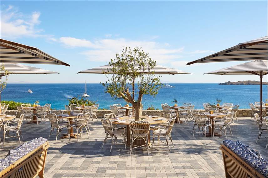 Řecko, Mykonos, Ornos, Hotel Santa Marina Elias Restaurant Santa Marina