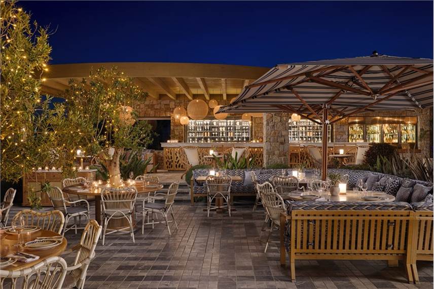Řecko, Mykonos, Ornos, Hotel Santa Marina Elais Restaurant Santa Marina