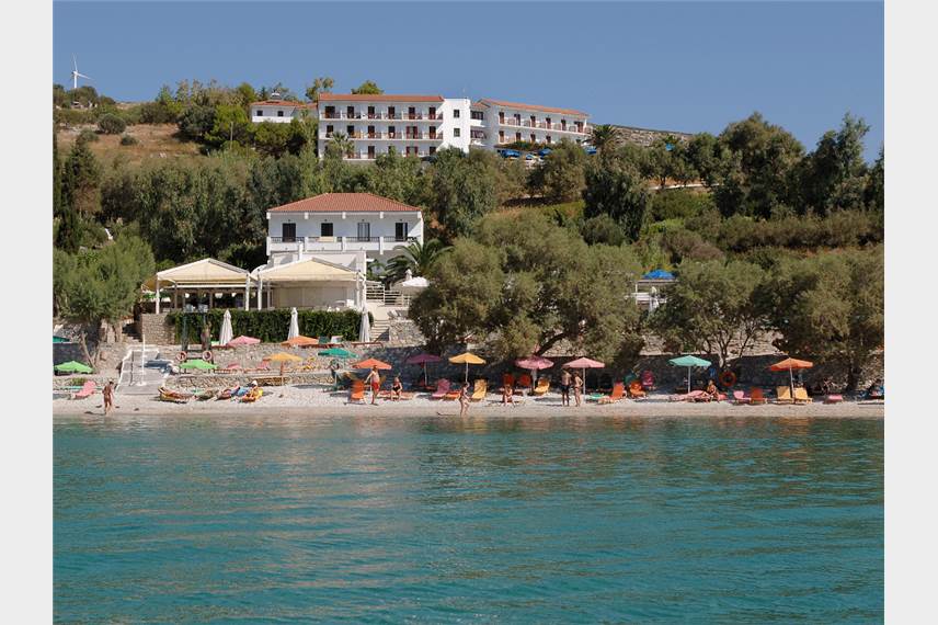 Řecko, Samos, Pythagorion, Hotel Princessa, pláž Princessa