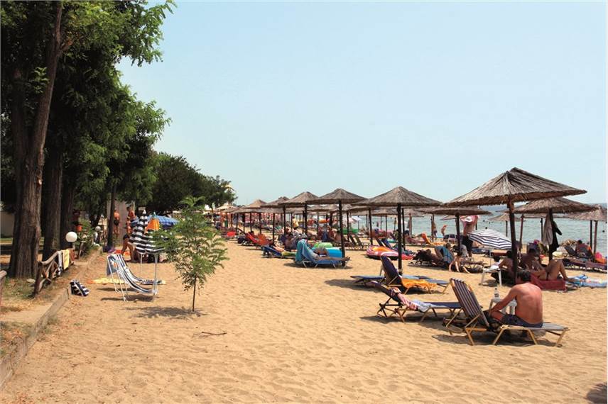 Řecko, Chalkidiki, Gerakini, Hotel Gerakina Beach, pláž Gerakina Beach