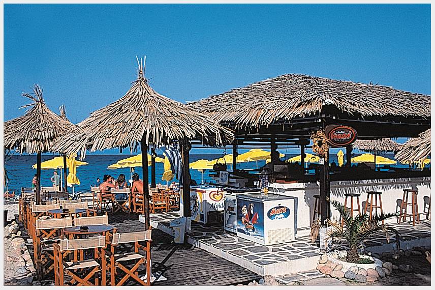 Řecko, Chalkidiki, Kallithea, Hotel Pallini Beach, beach bar Pallini Beach