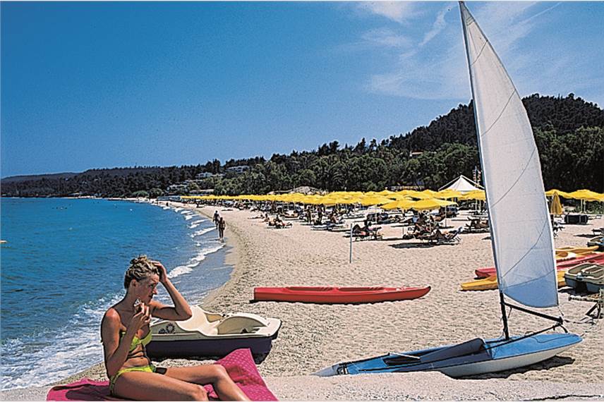 Řecko, Chalkidiki, Kallithea, Hotel Pallini Beach, pláž Pallini Beach