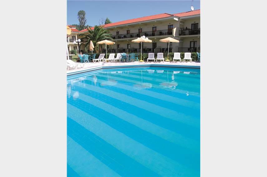 Řecko, Chalkidiki, Fourka, Studia Aristoteles, bazén Aristotelis