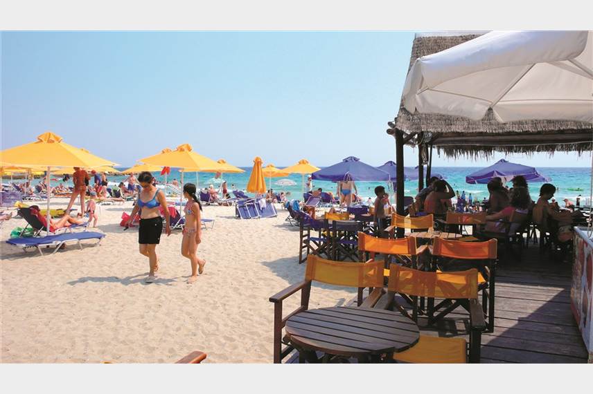 Řecko, Chalkidiki, Kallithea, Hotel Pallini Beach, pláž Pallini Beach