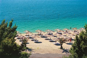 Řecko, Chalkidiki, Porto Carras, Hotel Sithonia Thalasso, pláž