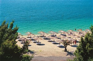 Řecko, Chalkidiki, Porto Carras, Hotel Sithonia Thalasso, pláž
