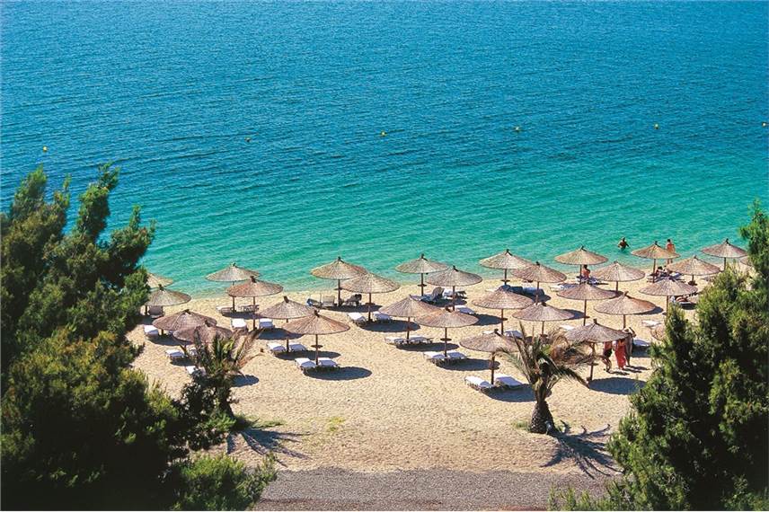Řecko, Chalkidiki, Porto Carras, Hotel Sithonia Thalasso, pláž Sithonia Thalasso and Spa