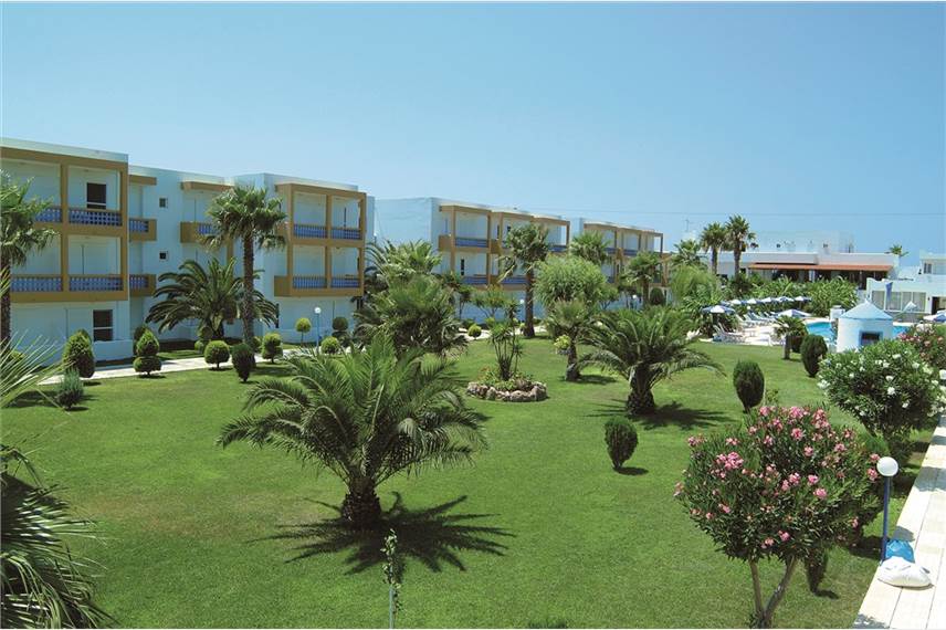 Řecko, Kos, Marmari, Apartmány Giakalis, zahrada Giakalis Hotel
