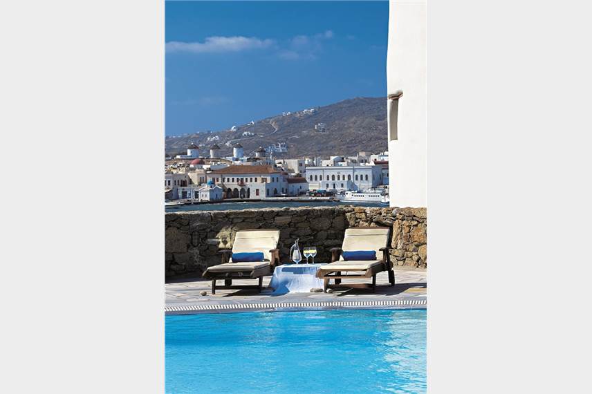 Řecko, Mykonos, Město Mykonos, Hotel Porto Mykonos, bazén Porto Mykonos