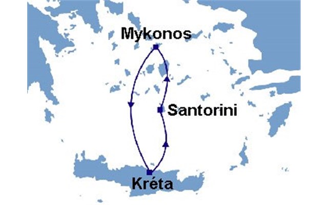 Kréta - Santorini - Mykonos 