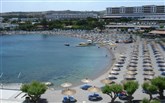 Řecko, Rhodos, Kallithea, Hotel Eden Roc, pláž Eden Roc