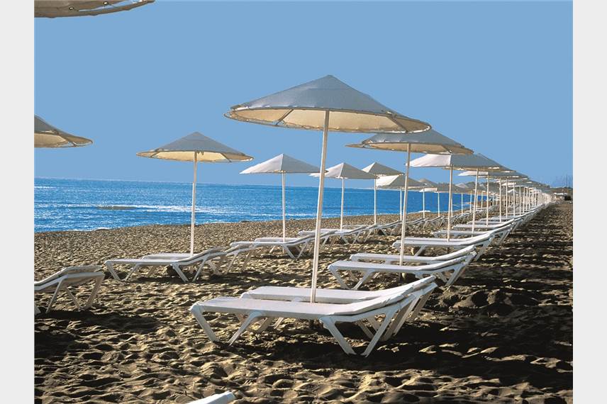 Řecko, Rhodos, Město Rhodos, Hotel Africa, pláž Africa