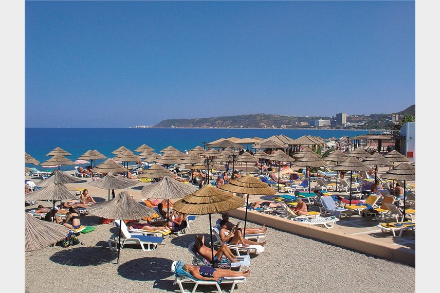 Řecko, Rhodos, Ixia, Hotel Avra Beach, pláž Avra Beach