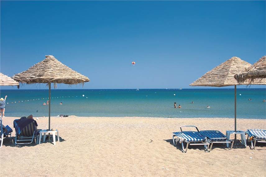Řecko, Rhodos, Faliraki, Hotel Blue Star, pláž Blue Star