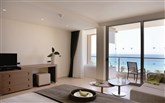 Řecko, Rhodos, Ixia, Hotel The Ixian Grand, De Luxe pokoj s výhledem na moře Sentido Ixian Grand and Suites
