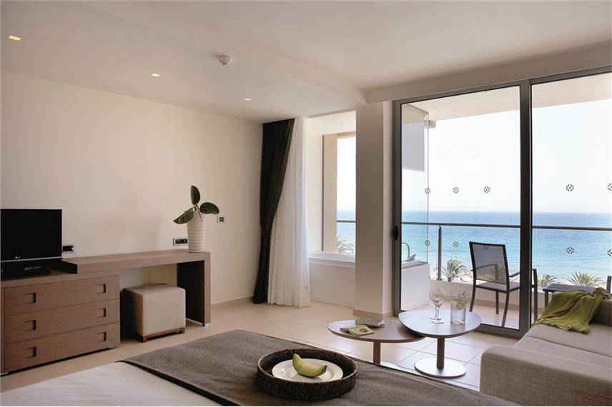 Řecko, Rhodos, Ixia, Hotel The Ixian Grand, De Luxe pokoj s výhledem na moře Sentido Ixian Grand and Suites