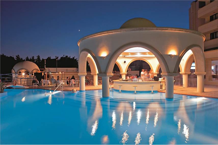 Řecko, Rhodos, Ixia, Hotel The Ixian Grand, pool bar Sentido Ixian Grand and Suites