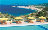 Řecko, Samos,  Hotel Kalidon Panorama, výhled na záliv Kokkari Kalidon Panorama