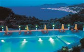 Řecko, Samos,  Hotel Kalidon Panorama, výhled na záliv Kokkari Kalidon Panorama