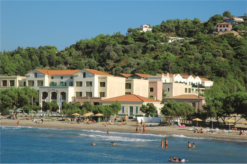 Řecko, Samos, Karlovassi, hotel Samaina Inn, pláž Samaina Inn