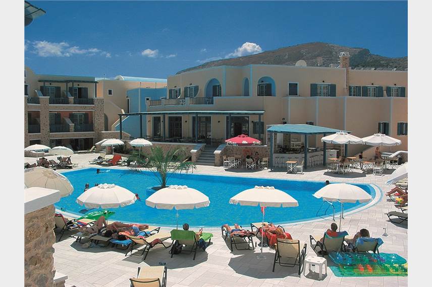 Řecko, Santorini, Kamari, Hotel Aegean Plaza, bazén Aegean Plaza