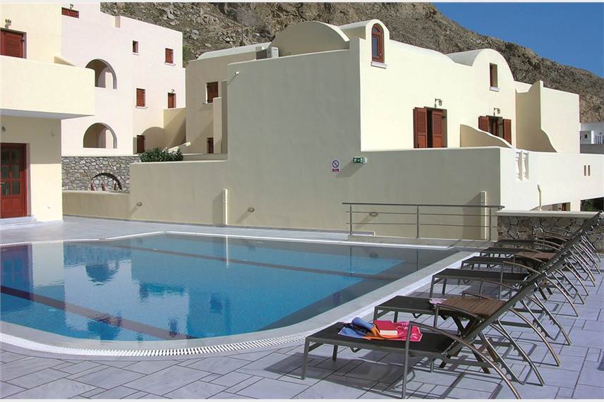 Řecko, Santorini, Kamari, Hotel Epavlis, bazén Epavlis