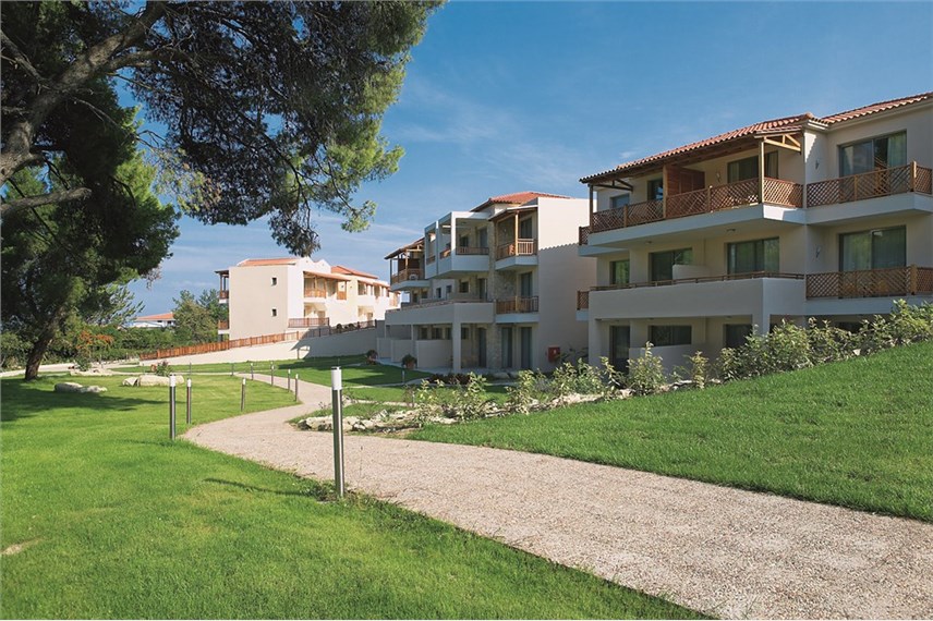 Řecko, Chalkidiki, Kriopigi, Hotel Kassandra Palace, rodinné bungalovy Kassandra Palace