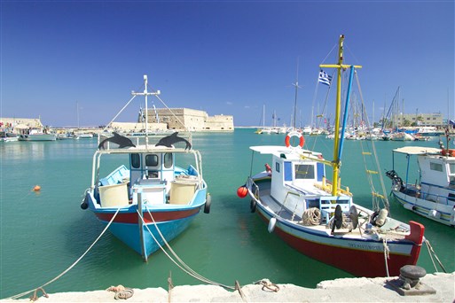 Ostrov Kréta - přístav v hlavním městě