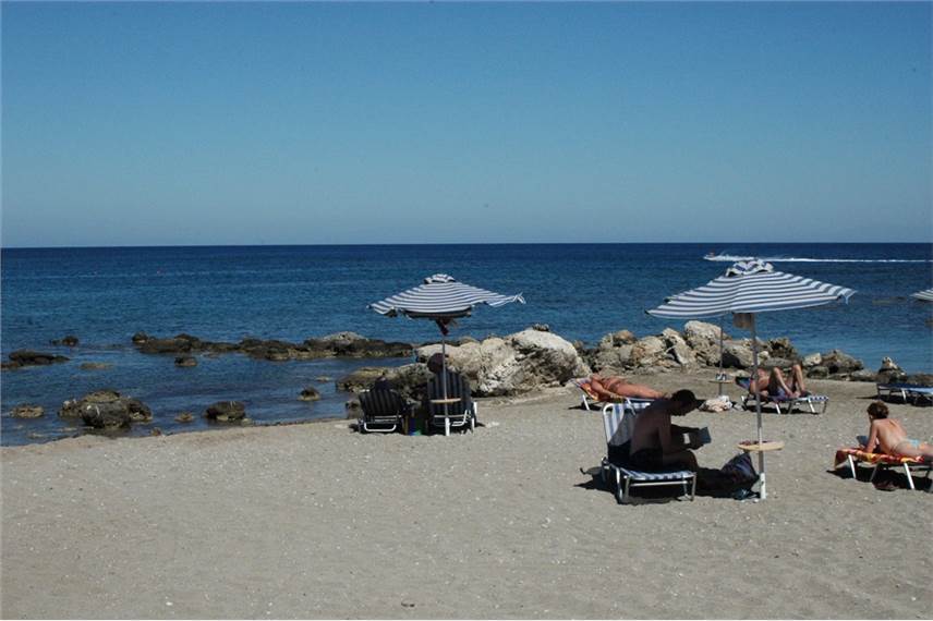 Řecko, Rhodos, Faliraki, Meropi, pláž Meropi