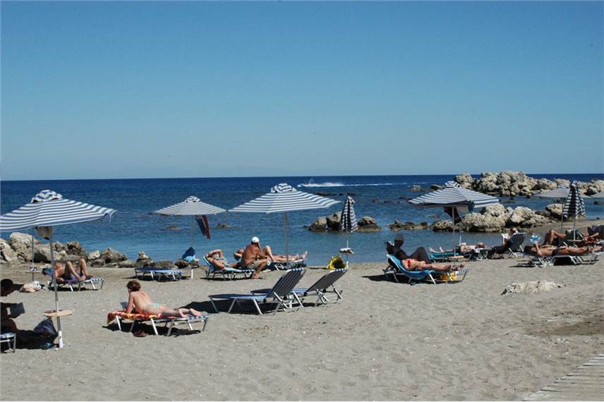 Řecko, Rhodos, Faliraki, Studia Meropi, pláž Meropi