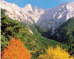 Olymp pohoří Olympu na jaře