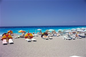 Ostrov Rhodos Ixia pláž -